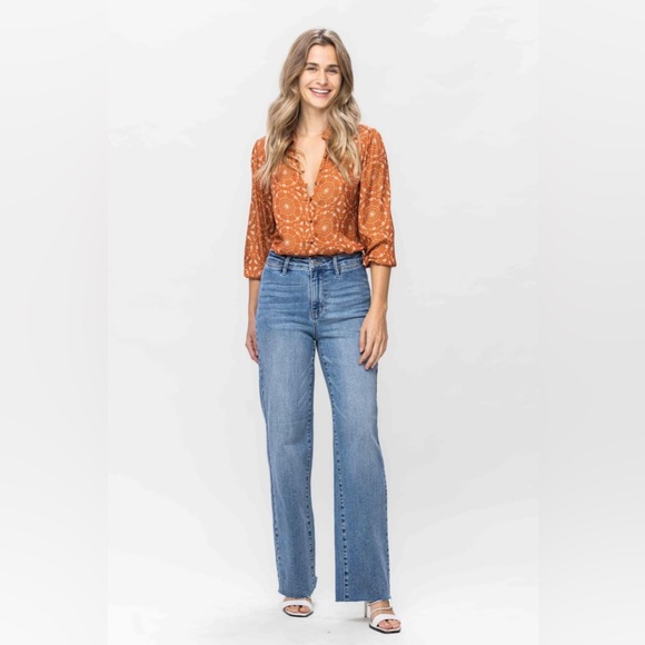 Judy Blue - High Waist Raw Hem Shorts main image 1